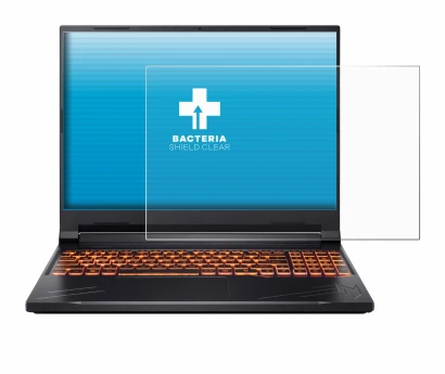 Immagine del dispositivo Acer Nitro V 16 con un'ampia varietà di protezioni per lo schermo.