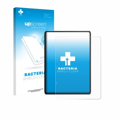 Parte frontale di una confezione del prodotto con il logo del marchio upscreen. Accanto è raffigurato il dispositivo Ugee UT3 