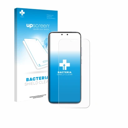 Parte frontale di una confezione del prodotto con il logo del marchio upscreen. Accanto è raffigurato il dispositivo Honor Mag