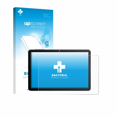 Parte frontale di una confezione del prodotto con il logo del marchio upscreen. Accanto è raffigurato il dispositivo Rebecco Z