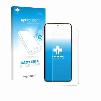 Parte frontale di una confezione del prodotto con il logo del marchio upscreen. Accanto è raffigurato il dispositivo Xiaomi Re