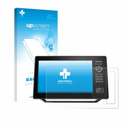 Parte frontale di una confezione del prodotto con il logo del marchio upscreen. Accanto è raffigurato il dispositivo Humminbir