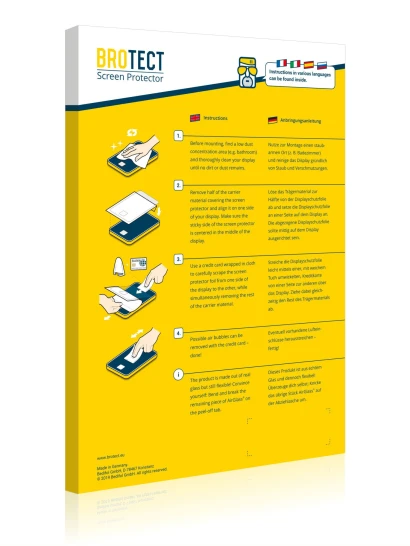 Parte posteriore di una confezione del prodotto con il logo del marchio BROTECT