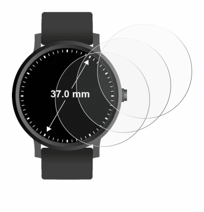 Immagine del dispositivo Orologi (Circolare, ø: 37 mm) con un'ampia varietà di protezioni per lo schermo.