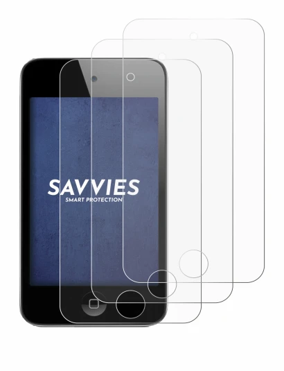 Immagine del dispositivo Apple iPod Touch (4a Gen.) con un'ampia varietà di protezioni per lo schermo.