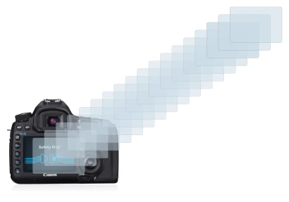 Immagine del dispositivo Canon EOS 5D Mark III con un'ampia varietà di protezioni per lo schermo.