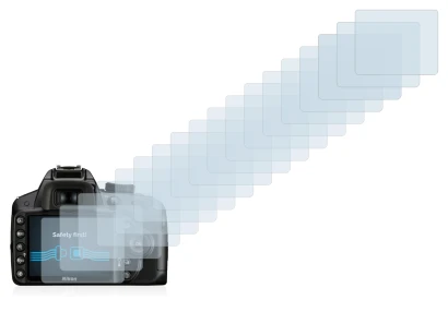 Immagine del dispositivo Nikon D3200 con un'ampia varietà di protezioni per lo schermo.