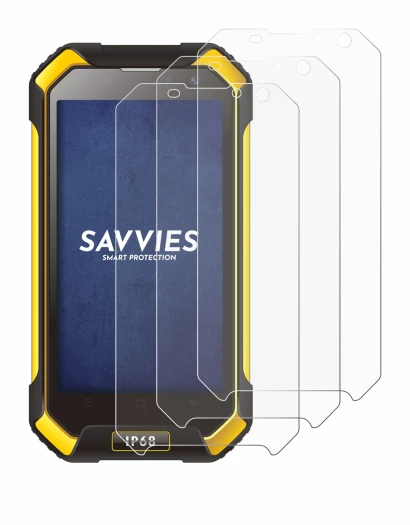 Immagine del dispositivo Blackview BV6000 con un'ampia varietà di protezioni per lo schermo.