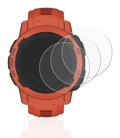 Immagine del dispositivo Fitbit Charge 2 con un'ampia varietà di protezioni per lo schermo.