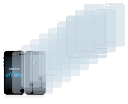 Immagine del dispositivo Apple iPhone 5S (Fronte+Retro) con un'ampia varietà di protezioni per lo schermo.