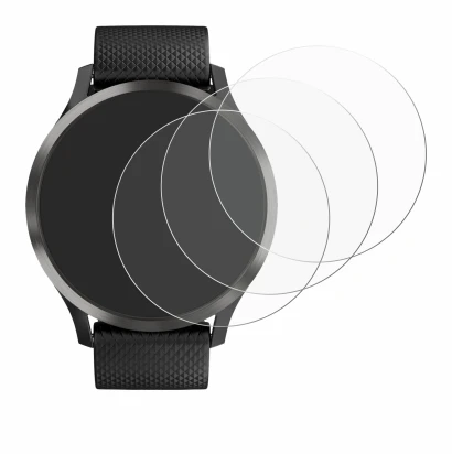 Immagine del dispositivo Garmin vivomove HR con un'ampia varietà di protezioni per lo schermo.