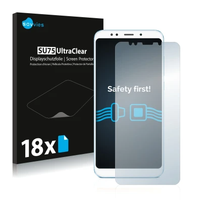 Parte frontale di una confezione del prodotto con il logo del marchio Savvies. Accanto è raffigurato il dispositivo Xiaomi Red