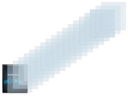 Immagine del dispositivo Amazon Kindle Oasis 2017 (9a Gen.) con un'ampia varietà di protezioni per lo schermo.