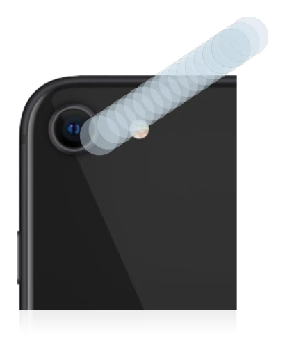 Immagine del dispositivo Apple iPhone SE 2 2020 (SOLO Fotocamera) con un'ampia varietà di protezioni per lo schermo.