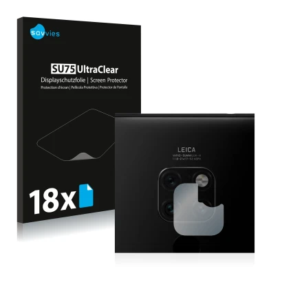 Parte frontale di una confezione del prodotto con il logo del marchio Savvies. Accanto è raffigurato il dispositivo Huawei Mat