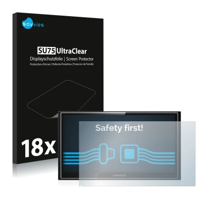 Parte frontale di una confezione del prodotto con il logo del marchio Savvies. Accanto è raffigurato il dispositivo Kenwood DM