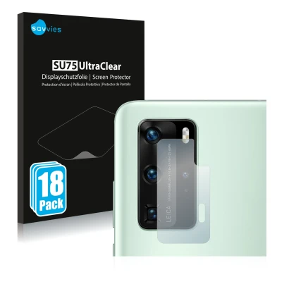 Parte frontale di una confezione del prodotto con il logo del marchio Savvies. Accanto è raffigurato il dispositivo Huawei P40