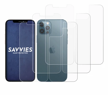 Immagine del dispositivo Apple iPhone 12 Pro (Fronte+Retro) con un'ampia varietà di protezioni per lo schermo.