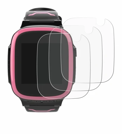 Immagine del dispositivo Xplora X5 Play con un'ampia varietà di protezioni per lo schermo.