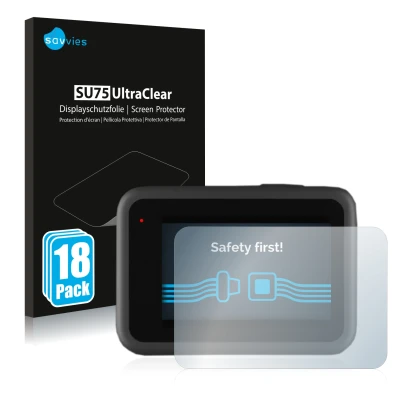 Parte frontale di una confezione del prodotto con il logo del marchio Savvies. Accanto è raffigurato il dispositivo GoPro Hero