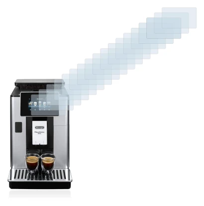 Immagine del dispositivo DeLonghi PrimaDonna Soul ECAM610.74.MB con un'ampia varietà di protezioni per lo schermo.