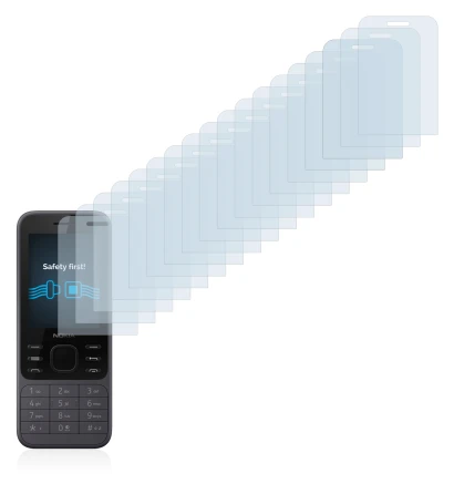 Immagine del dispositivo Nokia 6300 2020 con un'ampia varietà di protezioni per lo schermo.