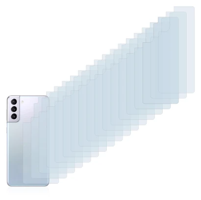 Immagine del dispositivo Samsung Galaxy S21 (Posteriore) con un'ampia varietà di protezioni per lo schermo.