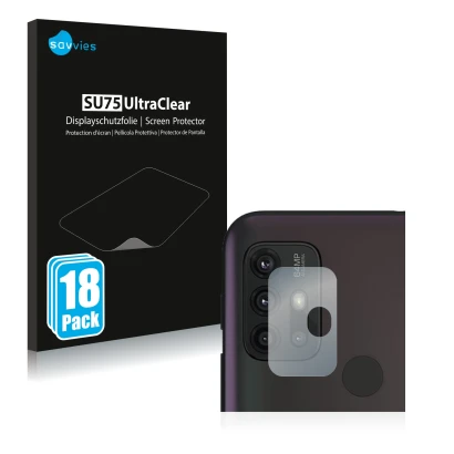 Parte frontale di una confezione del prodotto con il logo del marchio Savvies. Accanto è raffigurato il dispositivo Motorola M