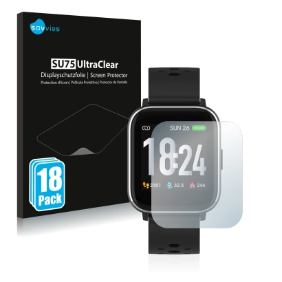 Parte frontale di una confezione del prodotto con il logo del marchio Savvies. Accanto è raffigurato il dispositivo Denver SW-