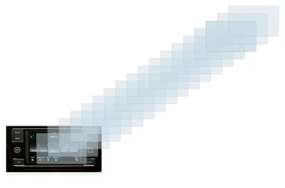 Immagine del dispositivo Volkswagen T6.1 California 2021 Composition Colour 6.5" con un'ampia varietà di protezioni per lo sch