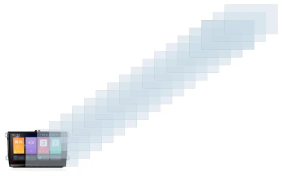 Immagine del dispositivo Xtrons PBE90MTVL con un'ampia varietà di protezioni per lo schermo.