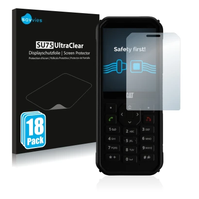 Parte frontale di una confezione del prodotto con il logo del marchio Savvies. Accanto è raffigurato il dispositivo Caterpilla