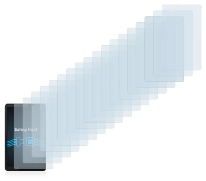 Immagine del dispositivo Lenovo Tab M8 (3a Gen.) con un'ampia varietà di protezioni per lo schermo.