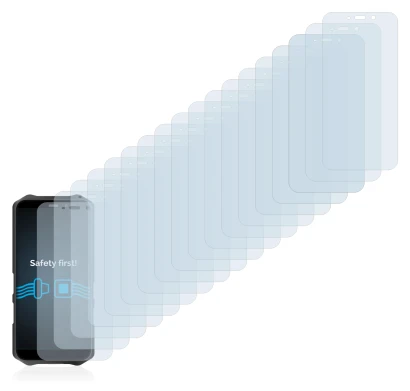 Immagine del dispositivo Oukitel WP12 Pro con un'ampia varietà di protezioni per lo schermo.
