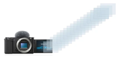 Immagine del dispositivo Sony Alpha ZV-E10 con un'ampia varietà di protezioni per lo schermo.