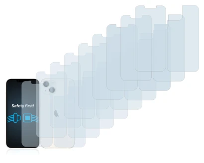 Immagine del dispositivo Apple iPhone 13 (Fronte+Retro) con un'ampia varietà di protezioni per lo schermo.