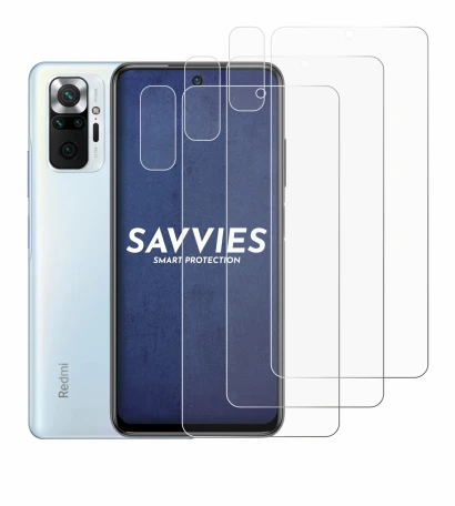 Immagine del dispositivo Xiaomi Redmi Note 10 Pro (Fronte+Fotocamera) con un'ampia varietà di protezioni per lo schermo.