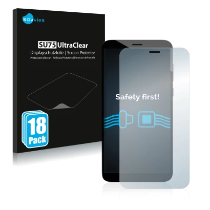 Parte frontale di una confezione del prodotto con il logo del marchio Savvies. Accanto è raffigurato il dispositivo Pine64 Pin