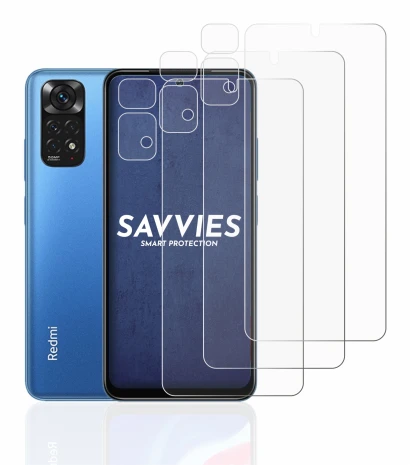 Immagine del dispositivo Xiaomi Redmi Note 11 (Fronte+Fotocamera) con un'ampia varietà di protezioni per lo schermo.