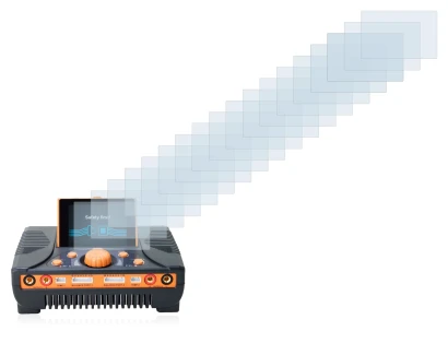 Immagine del dispositivo Junsi iCharger 406 Duo con un'ampia varietà di protezioni per lo schermo.