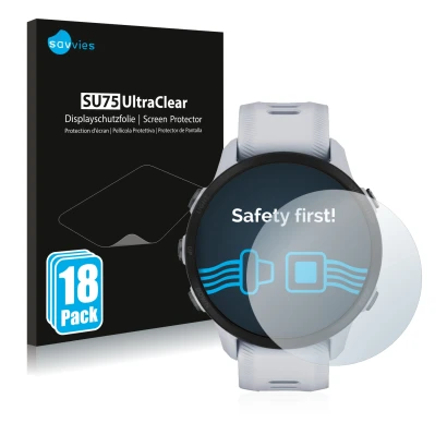 Parte frontale di una confezione del prodotto con il logo del marchio Savvies. Accanto è raffigurato il dispositivo Garmin For