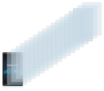 Immagine del dispositivo Lenovo Tab M8 (4a Gen.) con un'ampia varietà di protezioni per lo schermo.