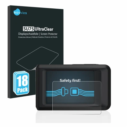 Parte frontale di una confezione del prodotto con il logo del marchio Savvies. Accanto è raffigurato il dispositivo Hikmicro P