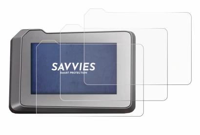 Immagine del dispositivo KTM 1290 Super Duke R 2022 TFT-Display 7" con un'ampia varietà di protezioni per lo schermo.