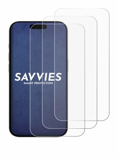 Immagine del dispositivo Apple iPhone 15 con un'ampia varietà di protezioni per lo schermo.