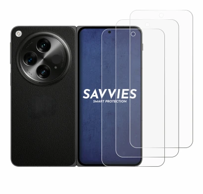 Immagine del dispositivo OnePlus Open con un'ampia varietà di protezioni per lo schermo.