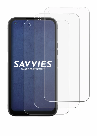 Immagine del dispositivo Gigaset GX6 Pro con un'ampia varietà di protezioni per lo schermo.