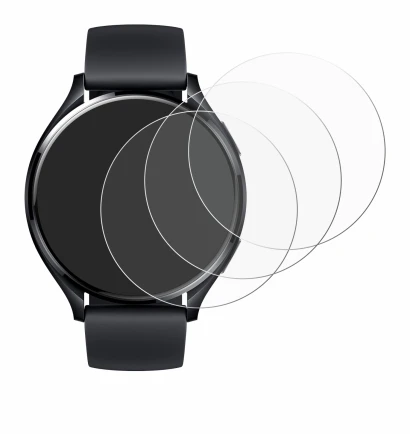 Immagine del dispositivo Xiaomi Watch 2 con un'ampia varietà di protezioni per lo schermo.