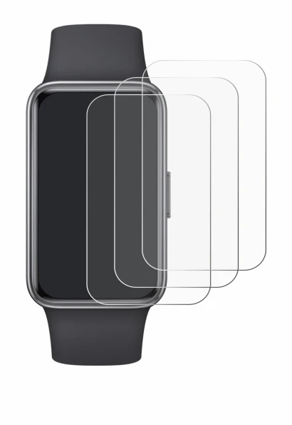 Immagine del dispositivo Huawei Band 9 con un'ampia varietà di protezioni per lo schermo.