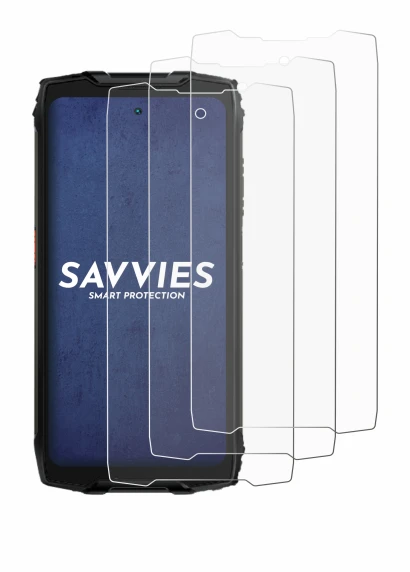 Immagine del dispositivo Blackview BV9300 Pro con un'ampia varietà di protezioni per lo schermo.